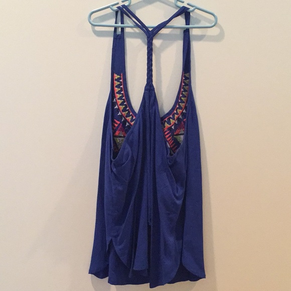 Blue Aztec patterned tank top - Picture 2 of 2